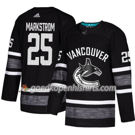 Vancouver Canucks Jacob Markstrom 25 2019 All-Star Adidas Zwart Authentic Shirt - Mannen